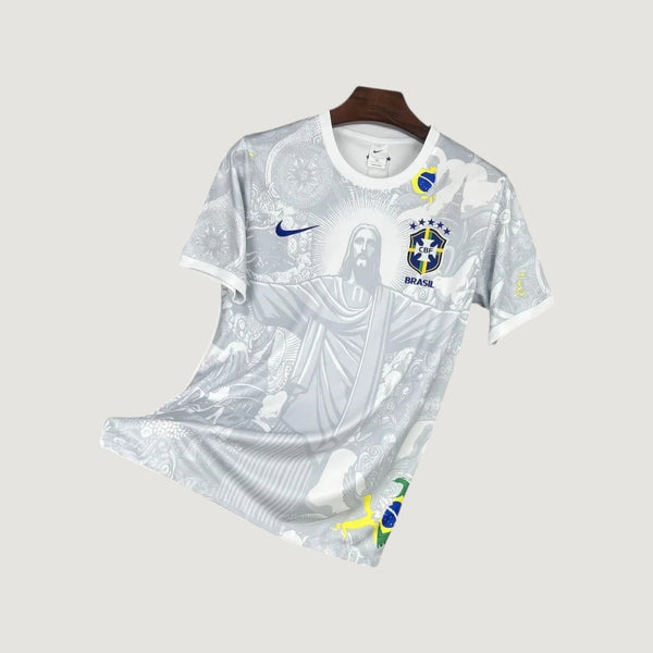 Brésil – Maillot Concept 25/26 – Blanc & Gris